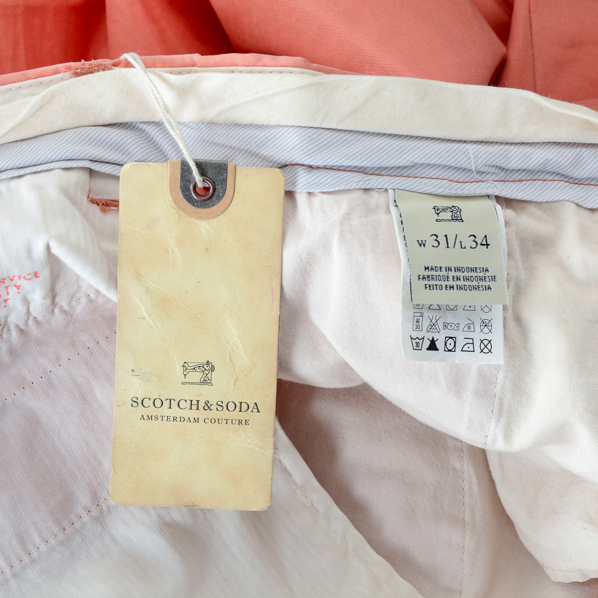 Pantalones para hombre Scotch & Soda Rosa BOWIE