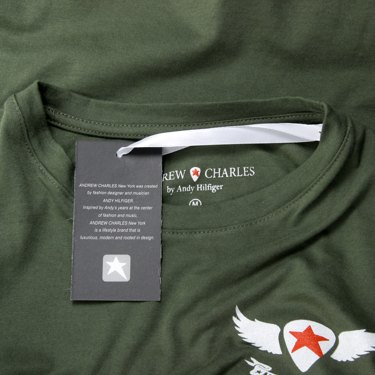 Camiseta Andrew Charles para hombre, manga corta, cuello redondo, verde, KEITA