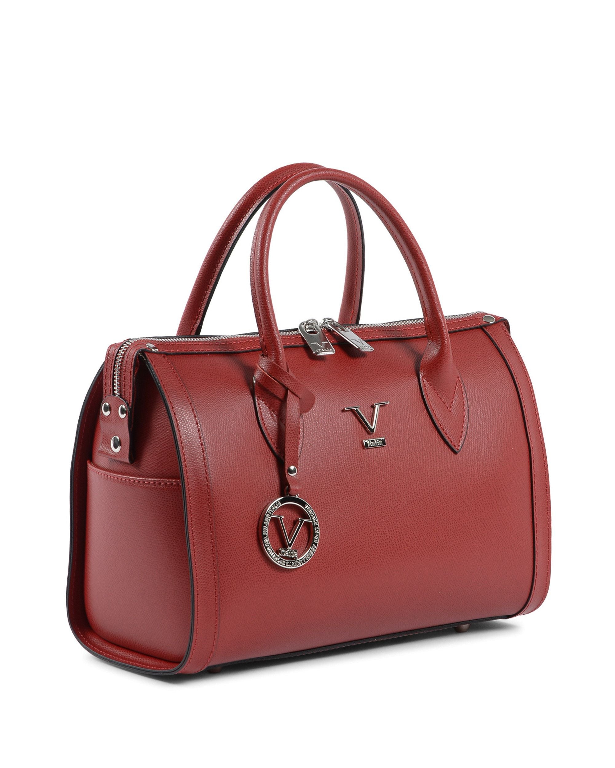 V Italia Womens Handbag Bordeaux V014-S PALMELLATO BORDEAUX