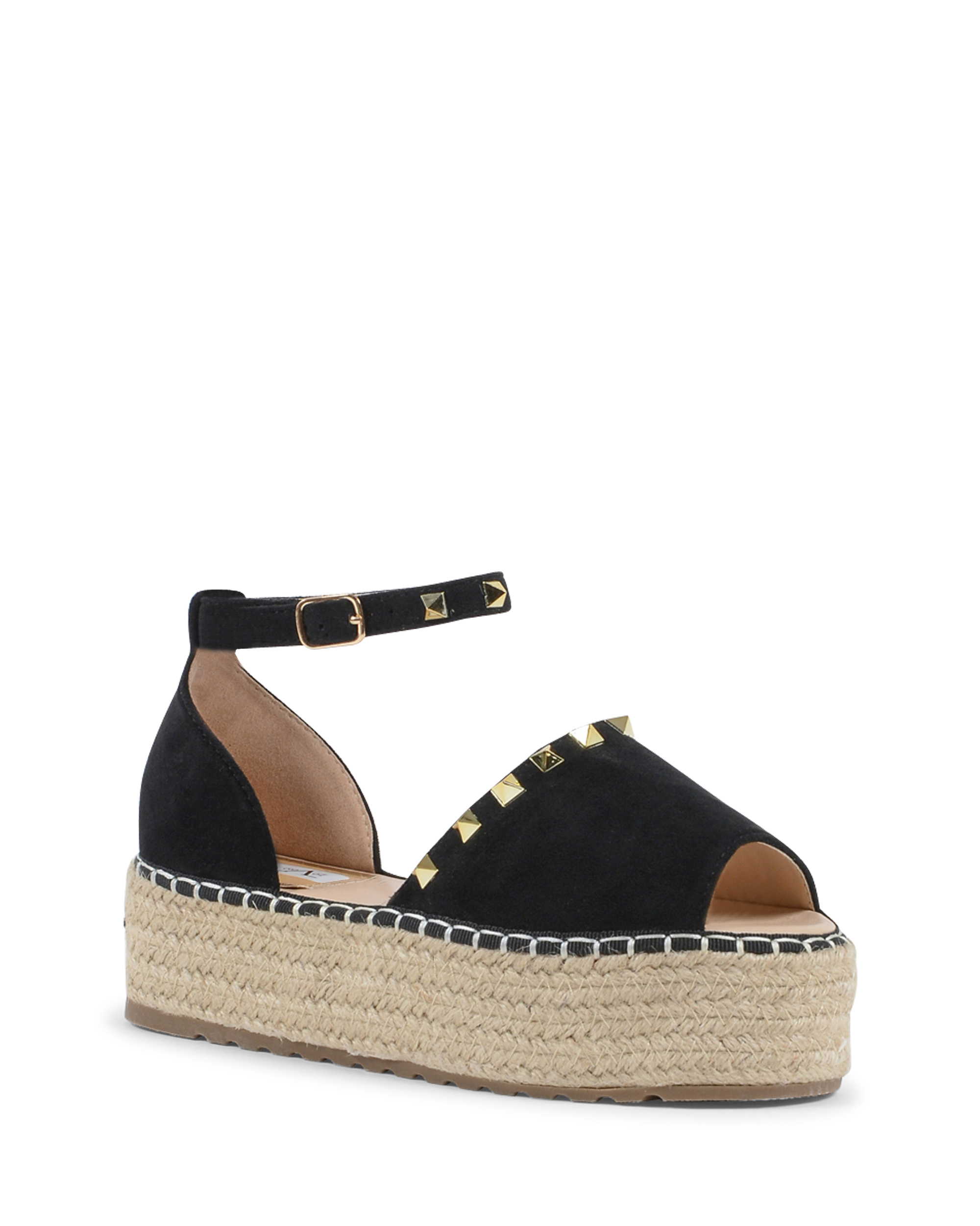 19V69 Italia - Alpargatas de plataforma para mujer, color negro, V29 BLACK