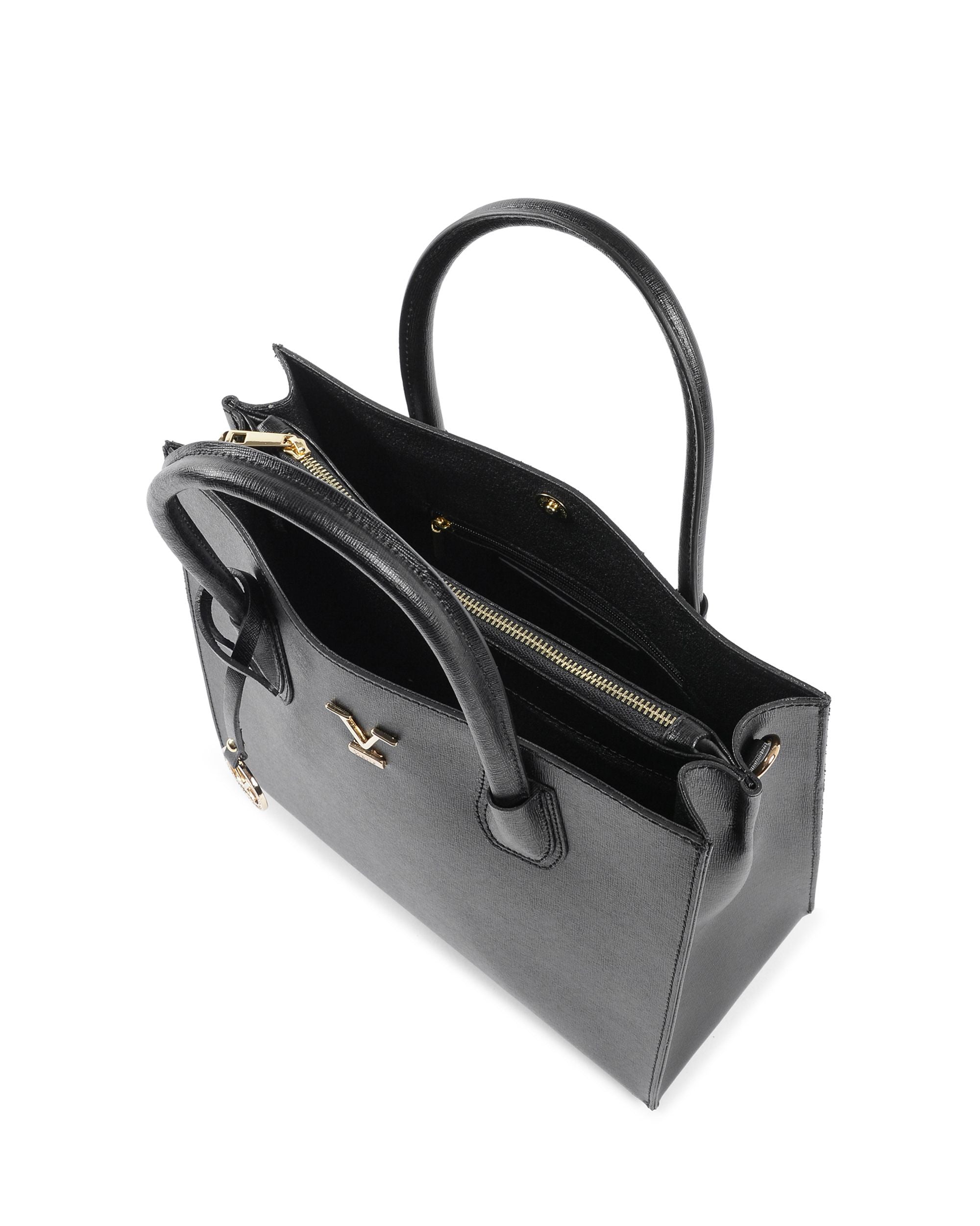 Bolso de mano para mujer V Italia negro BE10275 52 SAFFIANO NERO