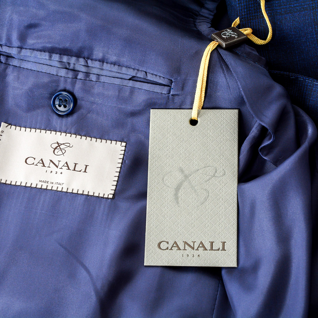 Canali Mens Suit Long Sleeves Blue