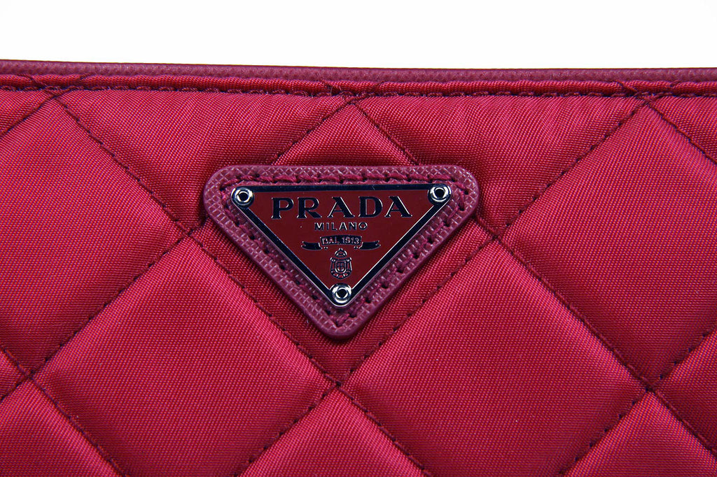 Prada Bolso clutch BT1026 Ibisco Impuntu Tessuto