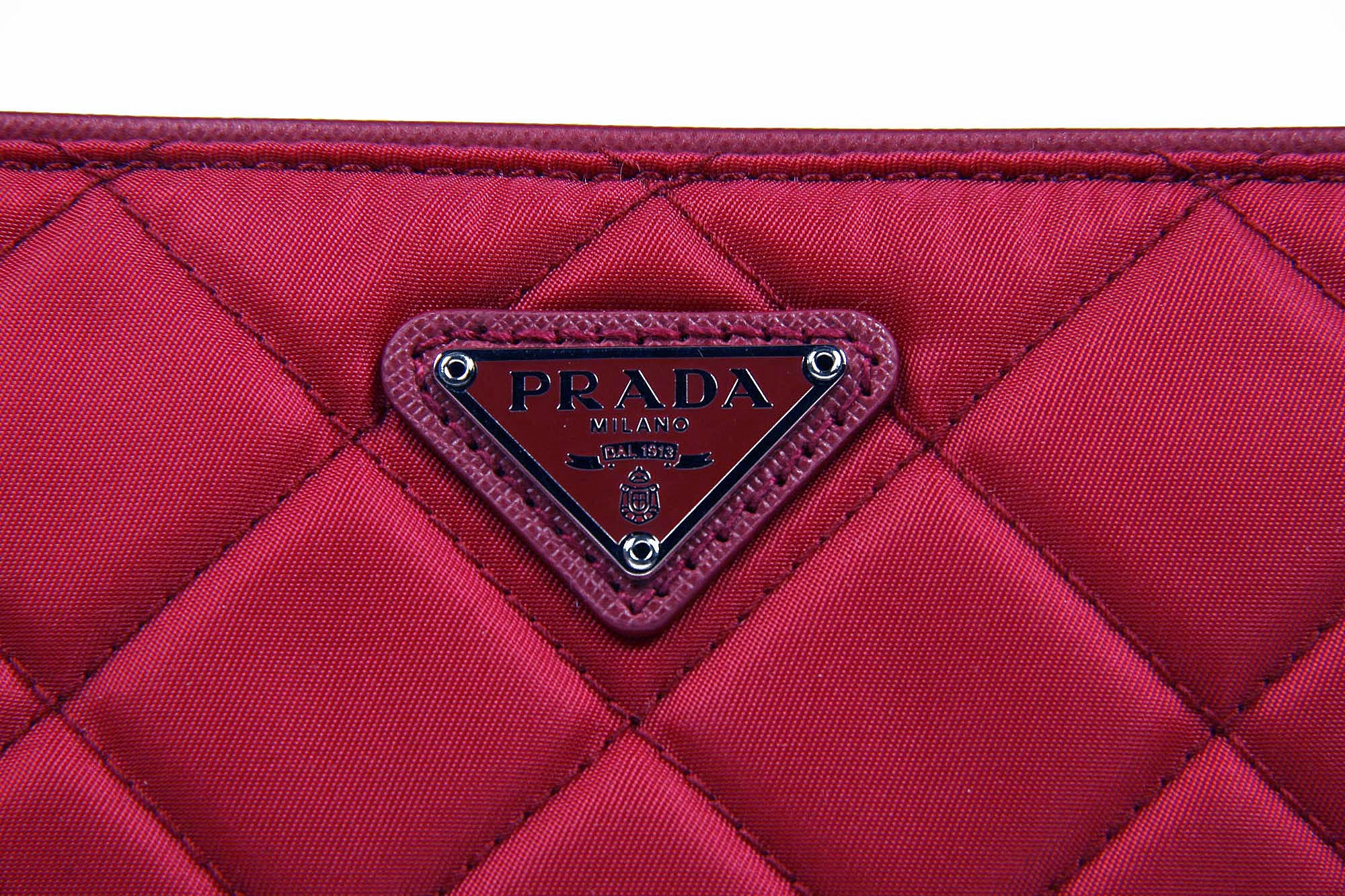 Prada Bolso clutch BT1026 Ibisco Impuntu Tessuto