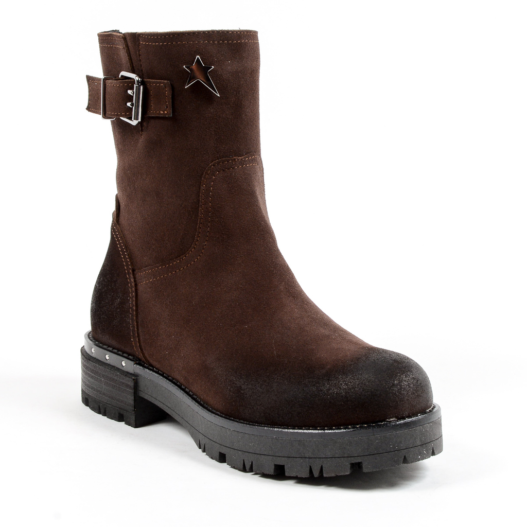 Andrew Charles Womens Short Boot Brown BONNIE