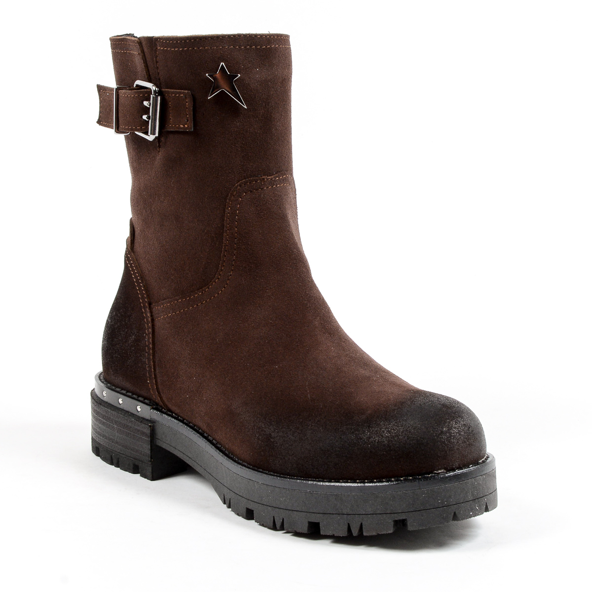 Andrew Charles Womens Short Boot Brown BONNIE