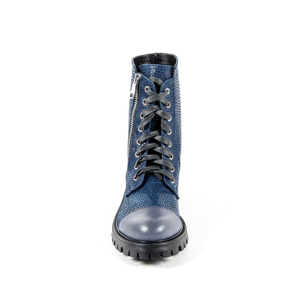 Bota corta Mujer V 1969 Italia B1476 VITELLO + PIETRA BLU