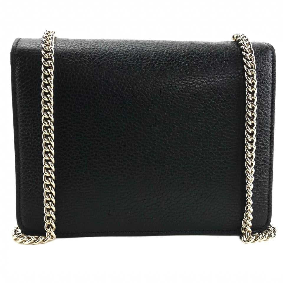 Bolso Gucci de piel entrelazada con cadena negra