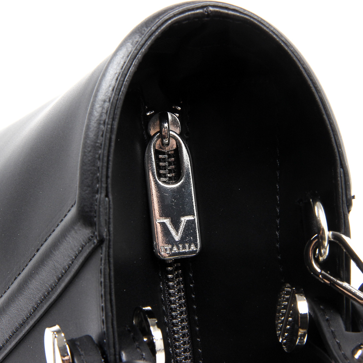Bolso de mano para mujer V 1969 Italia V008-S RUGA NERO