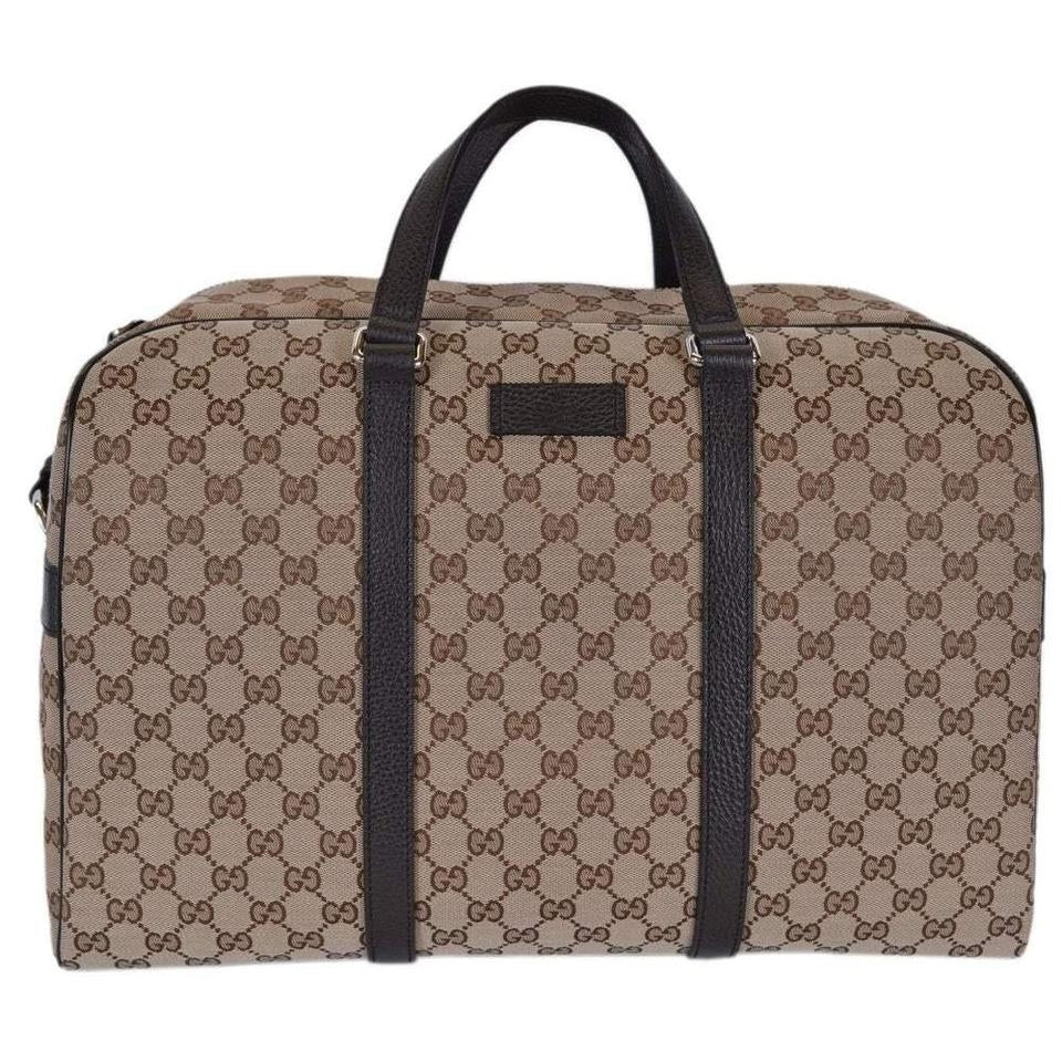 Bolso de lona grande Gucci GG original beige y marrón