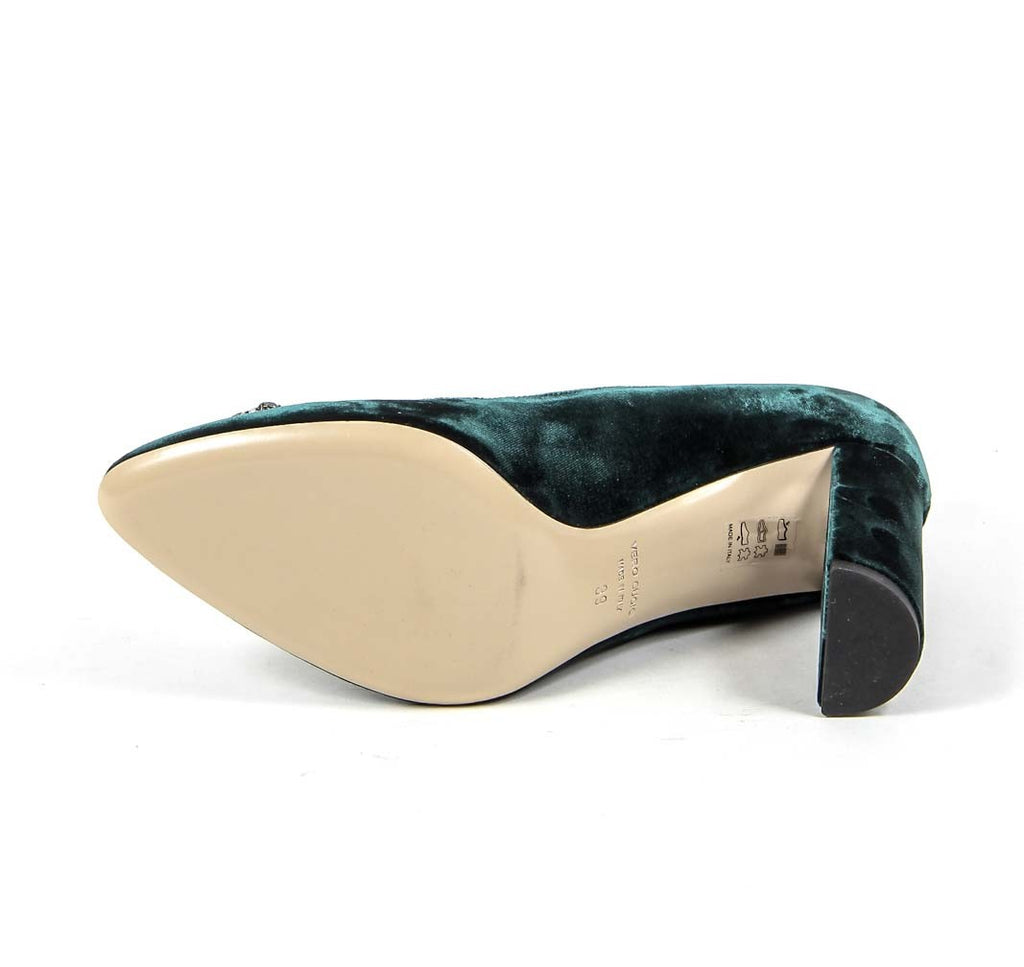 Zapatos de salón para mujer V 1969 Italia 3102045 VELLUTO VERDE