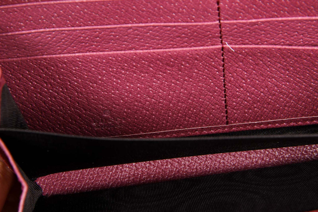 Monedero Gucci Bree Original GG con cremallera para mujer
