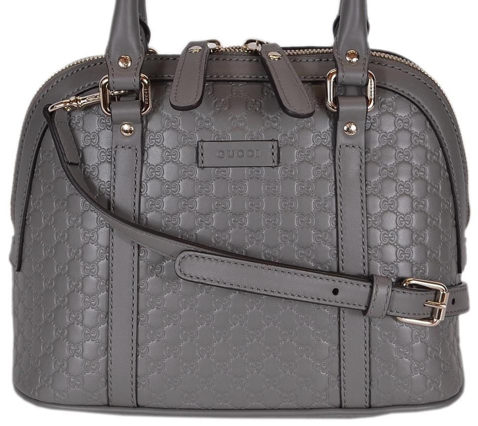 Bolso Gucci Guccissima Dome pequeño de piel gris