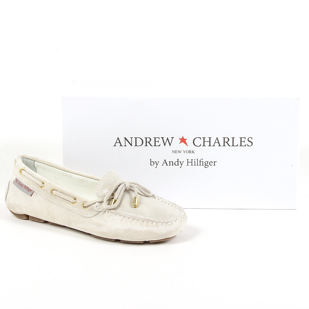 Andrew Charles Mocasín para mujer Blanco DOMINGO