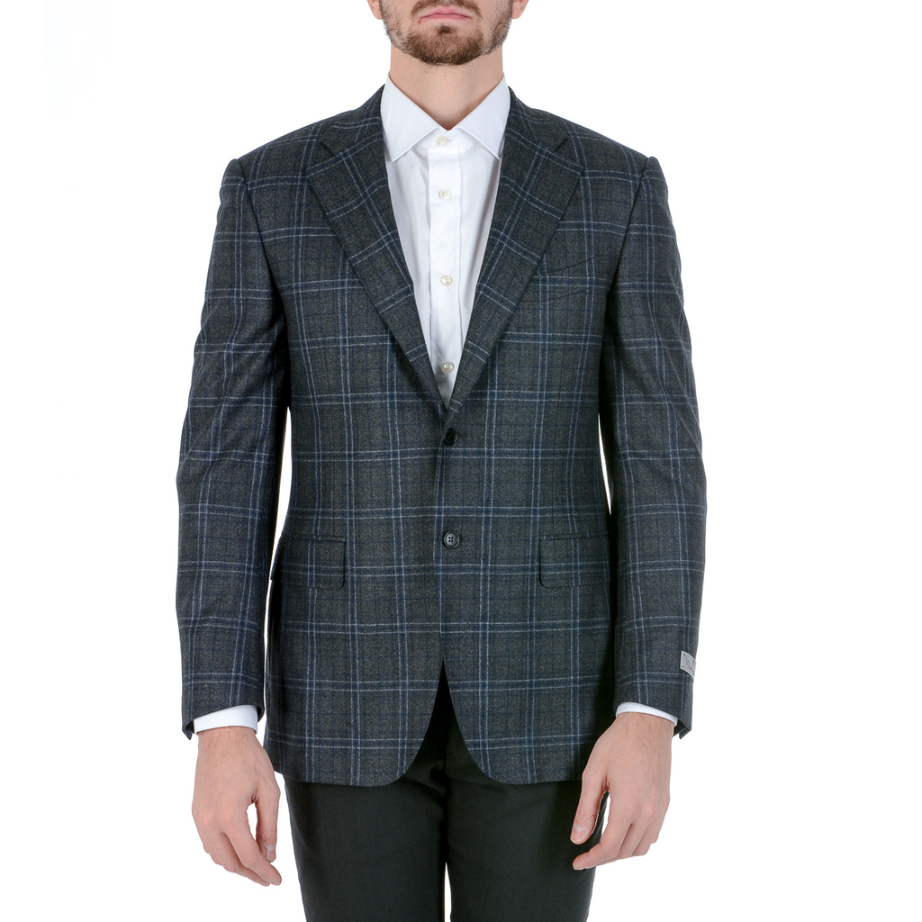 Chaqueta Canali para hombre de manga larga azul