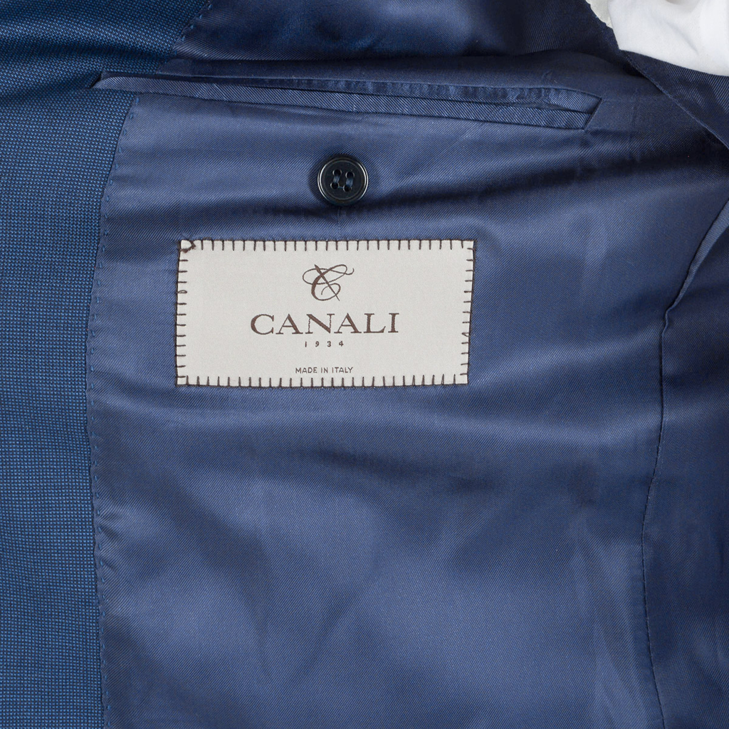 Traje Canali para hombre de manga larga azul
