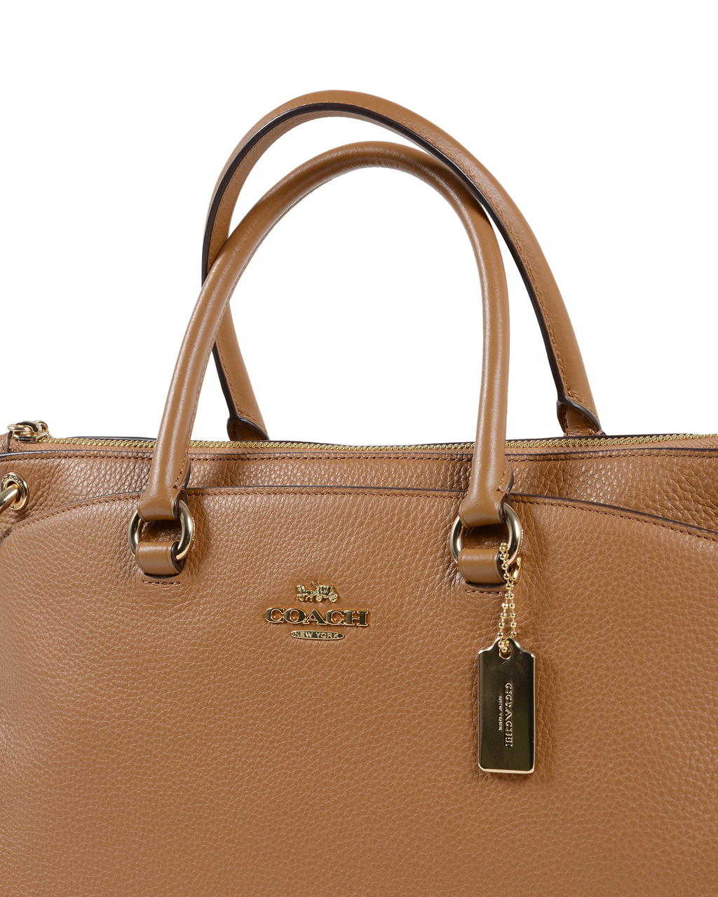 Bolso de mano Coach para mujer color tostado F76640 SADDLE