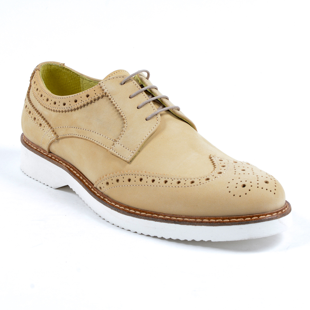 V 1969 Italia Zapatos Oxford Brogue para hombre Beige PEDRO