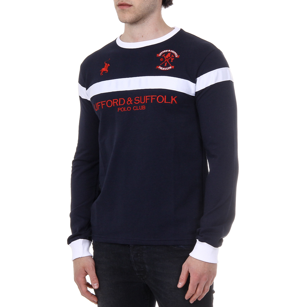 Suéter de hombre Ufford & Suffolk Polo Club de manga larga y cuello redondo
