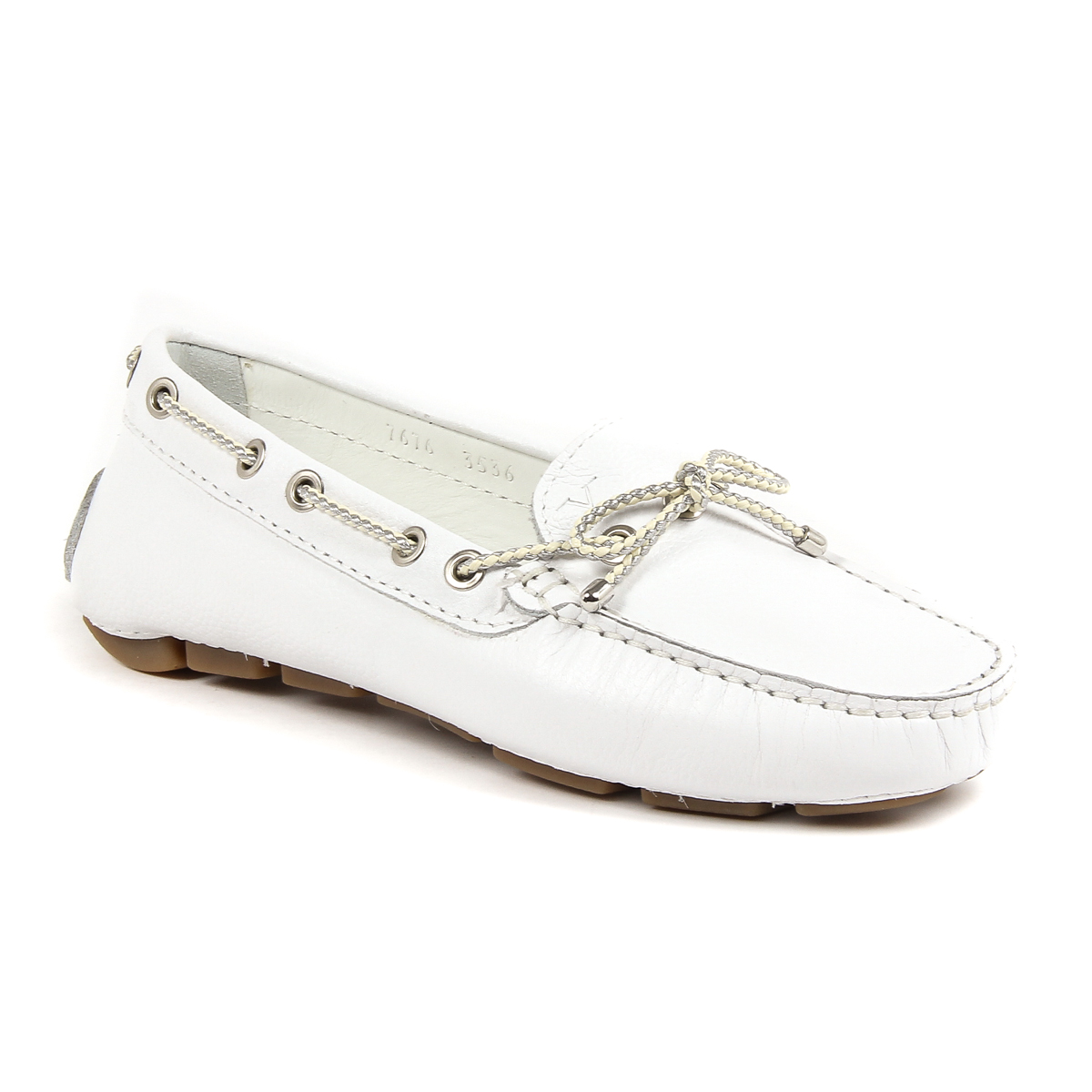 Mocasín V 1969 Italia para mujer blanco EMILIA