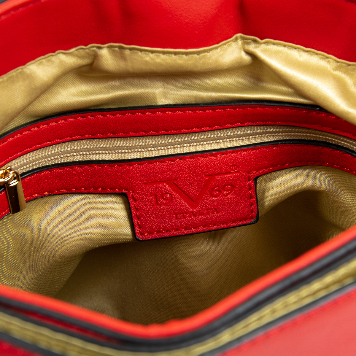 Bolso de mano para mujer V 1969 Italia rojo LINDA