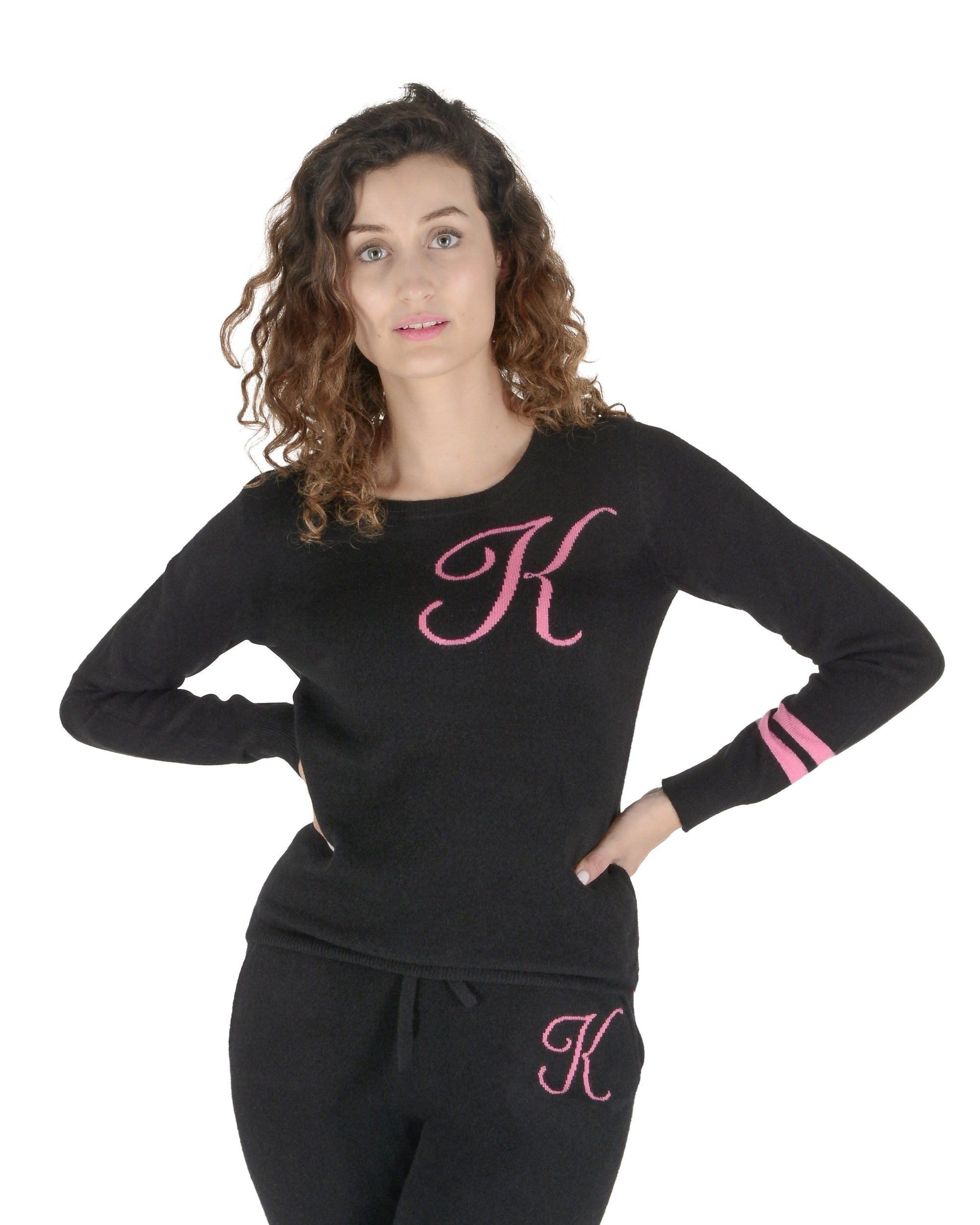 Suéter de cuello redondo Dee Ocleppo STOCKBRIDGE BLACK K