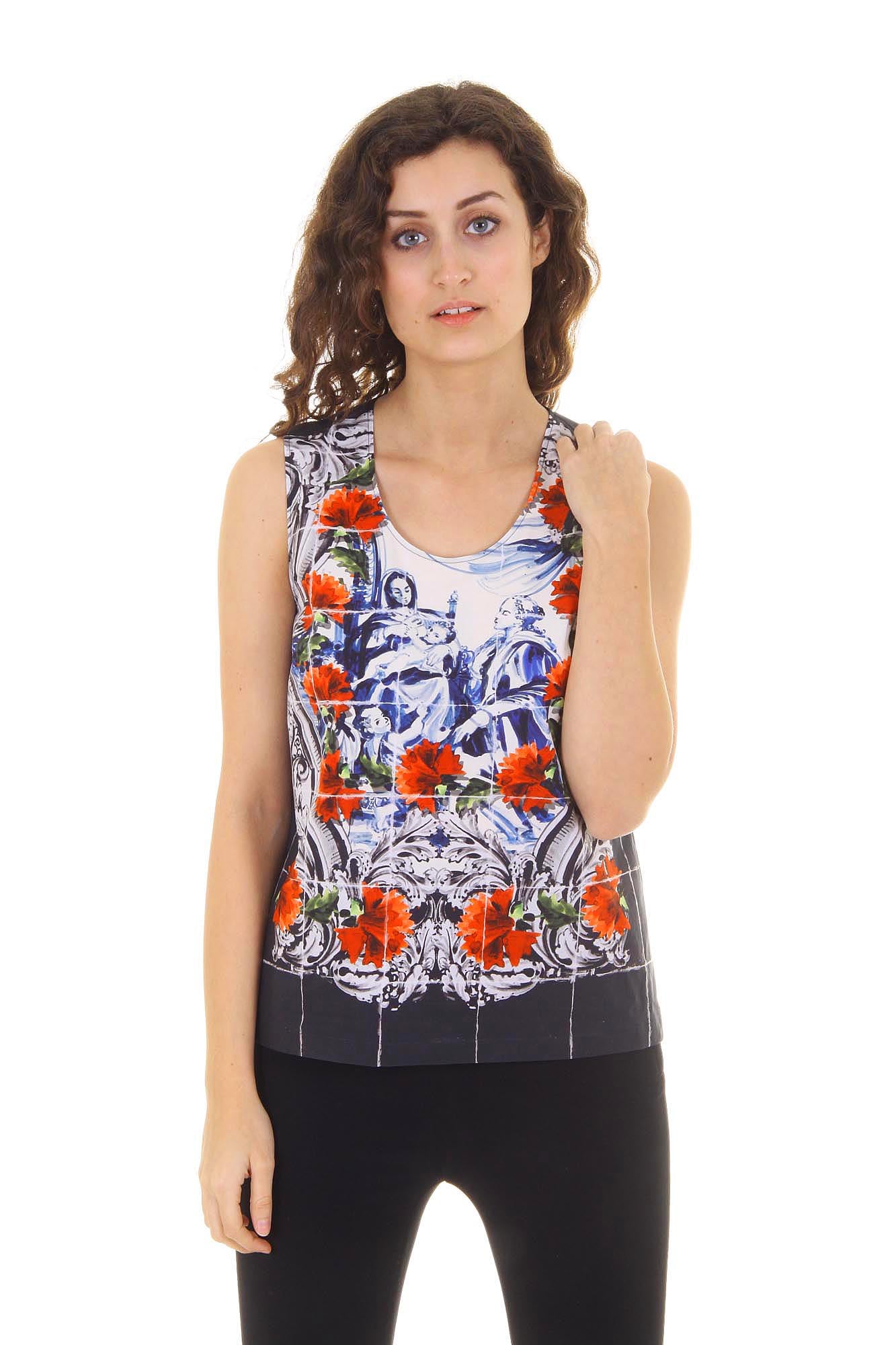 Camiseta sin mangas Dolce & Gabbana para mujer F7O34T FP5J8 X0800
