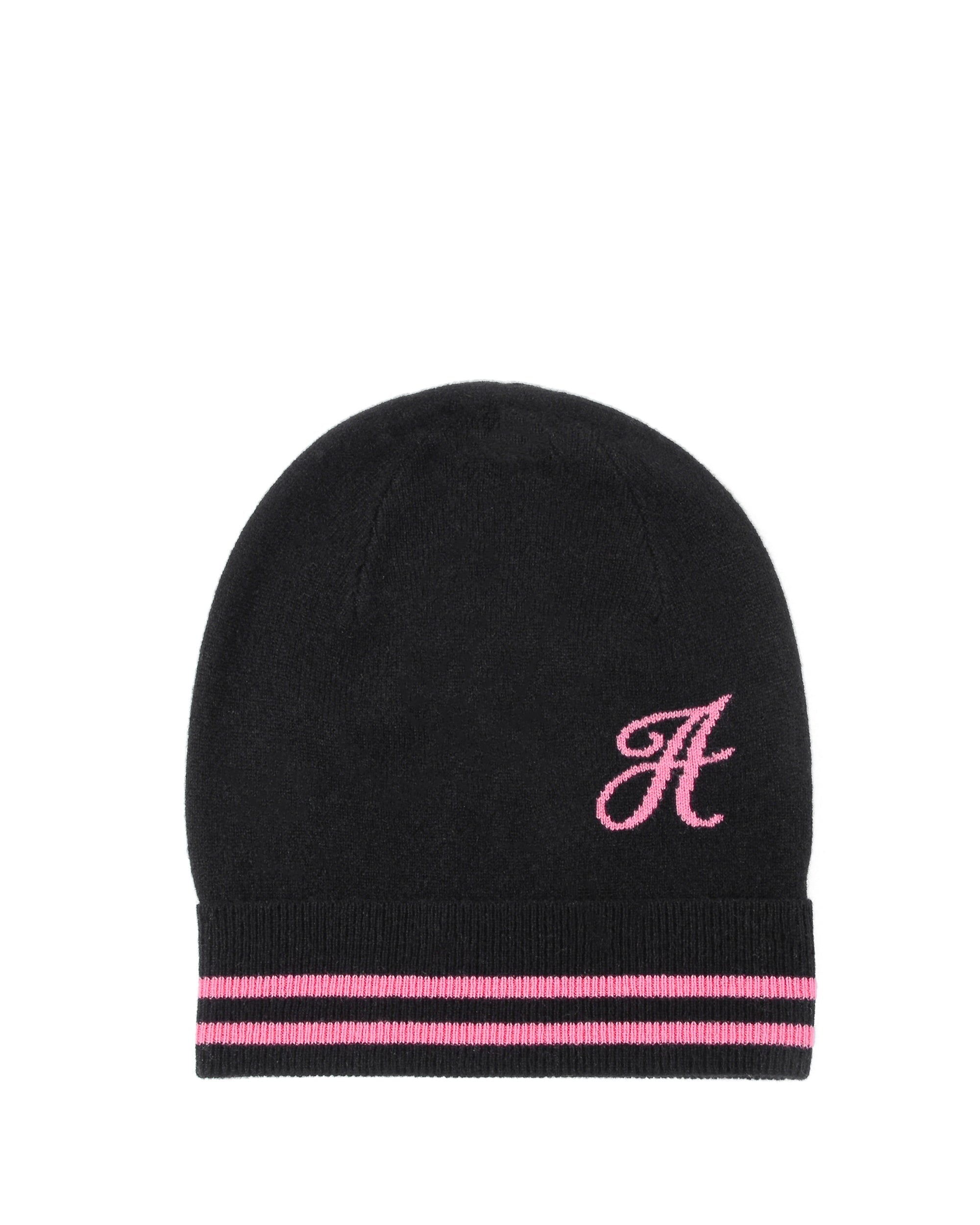Gorro de cachemira con monograma - Negro
