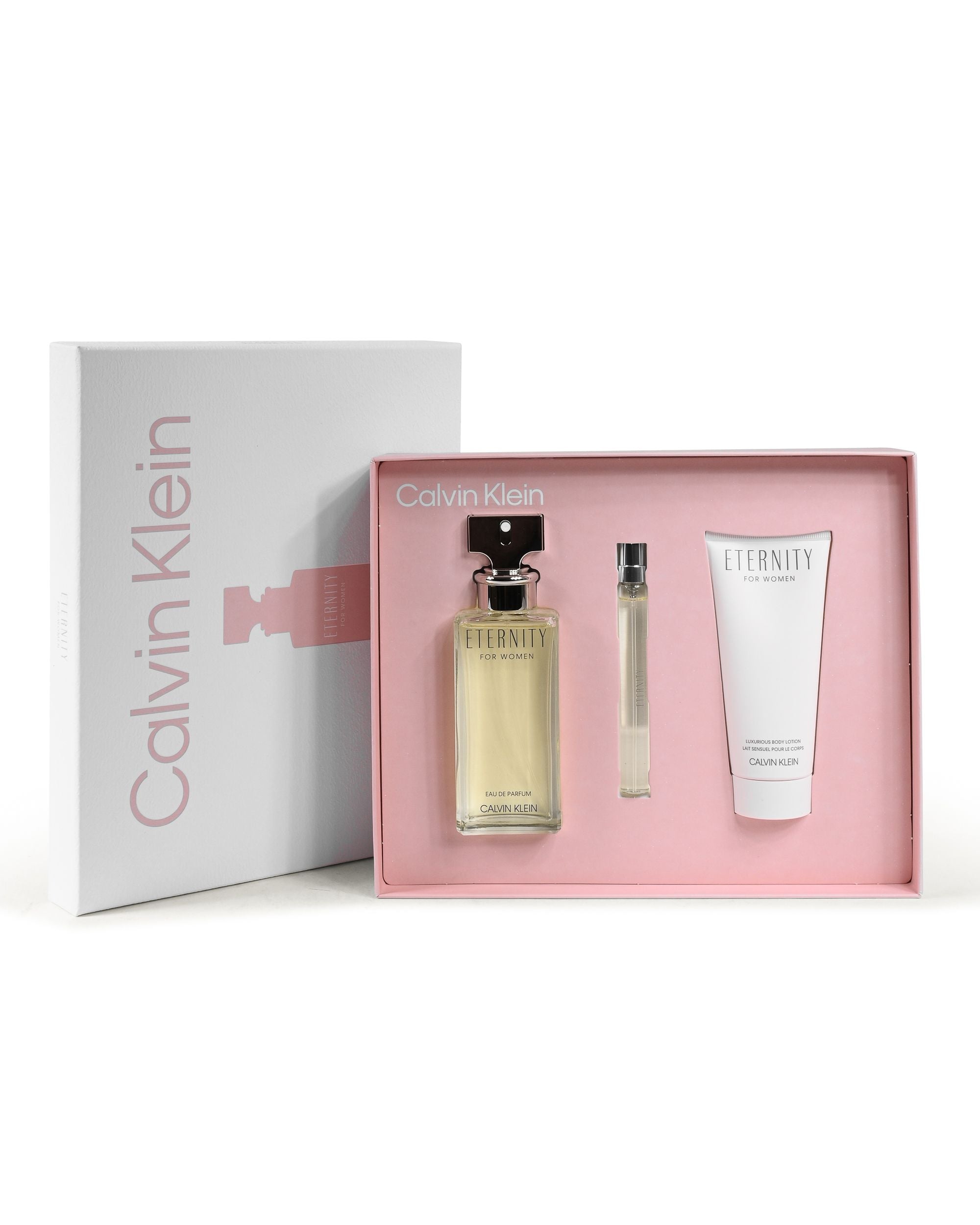 Set de perfume y loción corporal Eternity de Calvin Klein