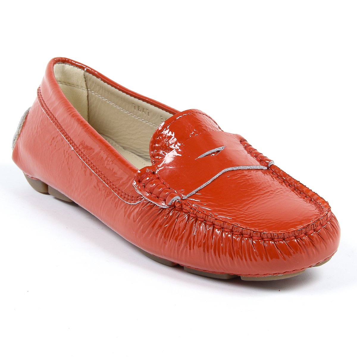 Mocasines V 1969 Italia para mujer, color rojo AMALFI