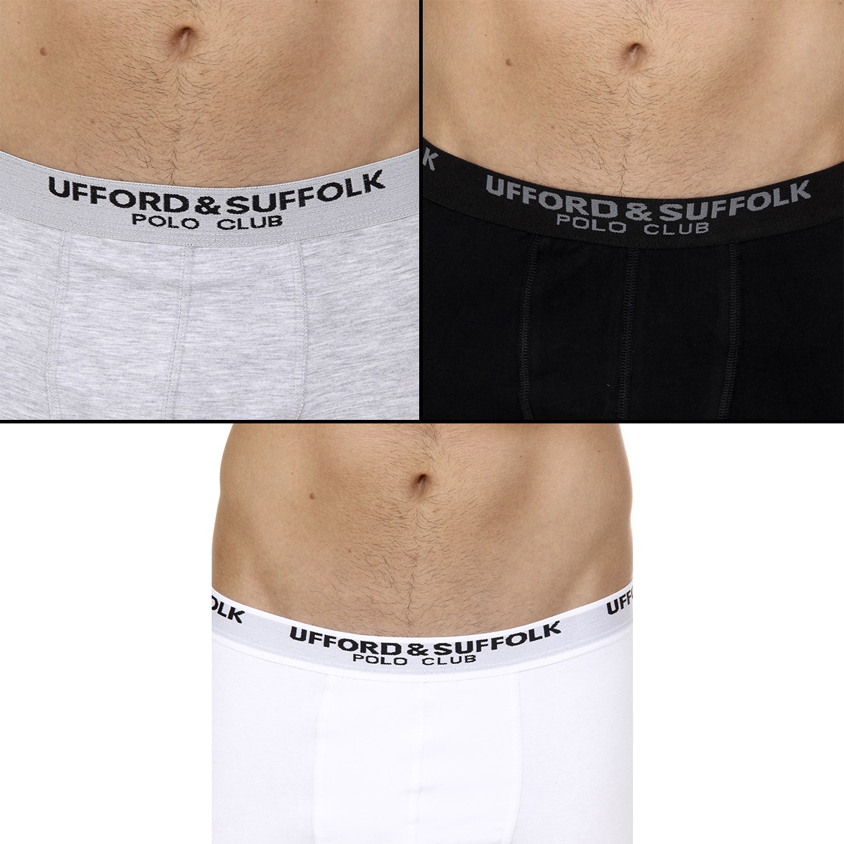 Pack de tres calzoncillos tipo bóxer para hombre del Ufford & Suffolk Polo Club US200