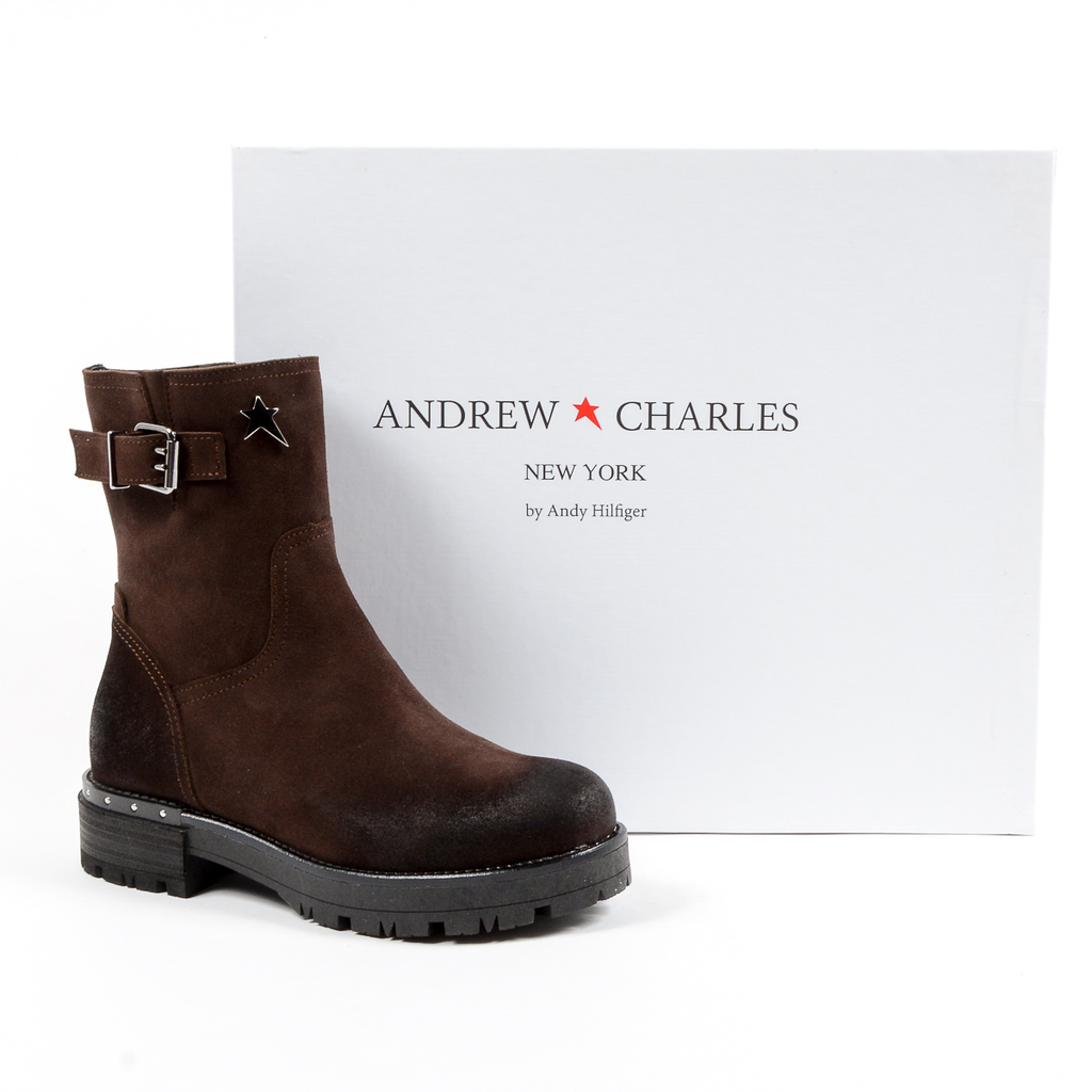 Andrew Charles Womens Short Boot Brown BONNIE