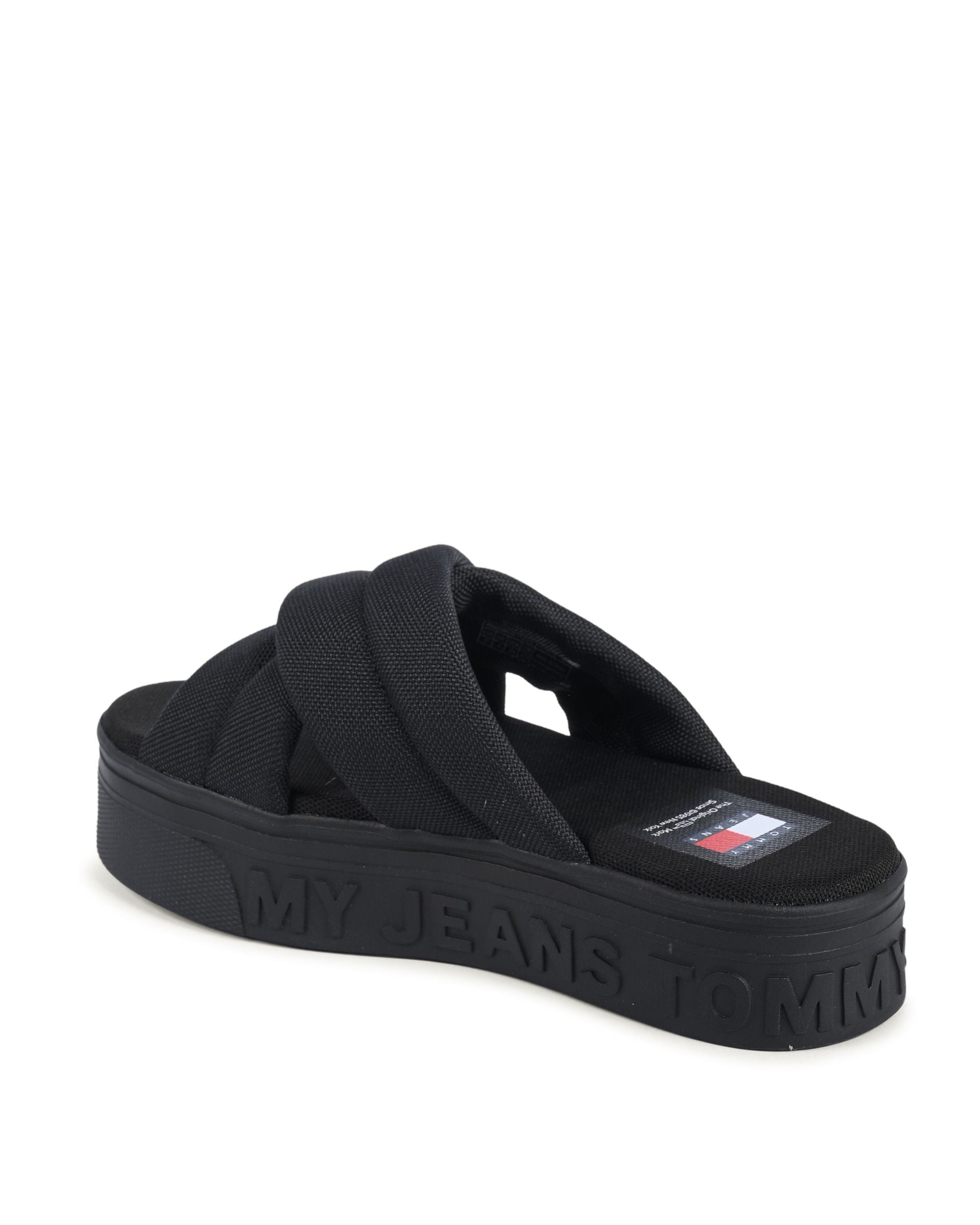 Sandalia Tommy Hilfiger para mujer negra EN0EN02465BDS