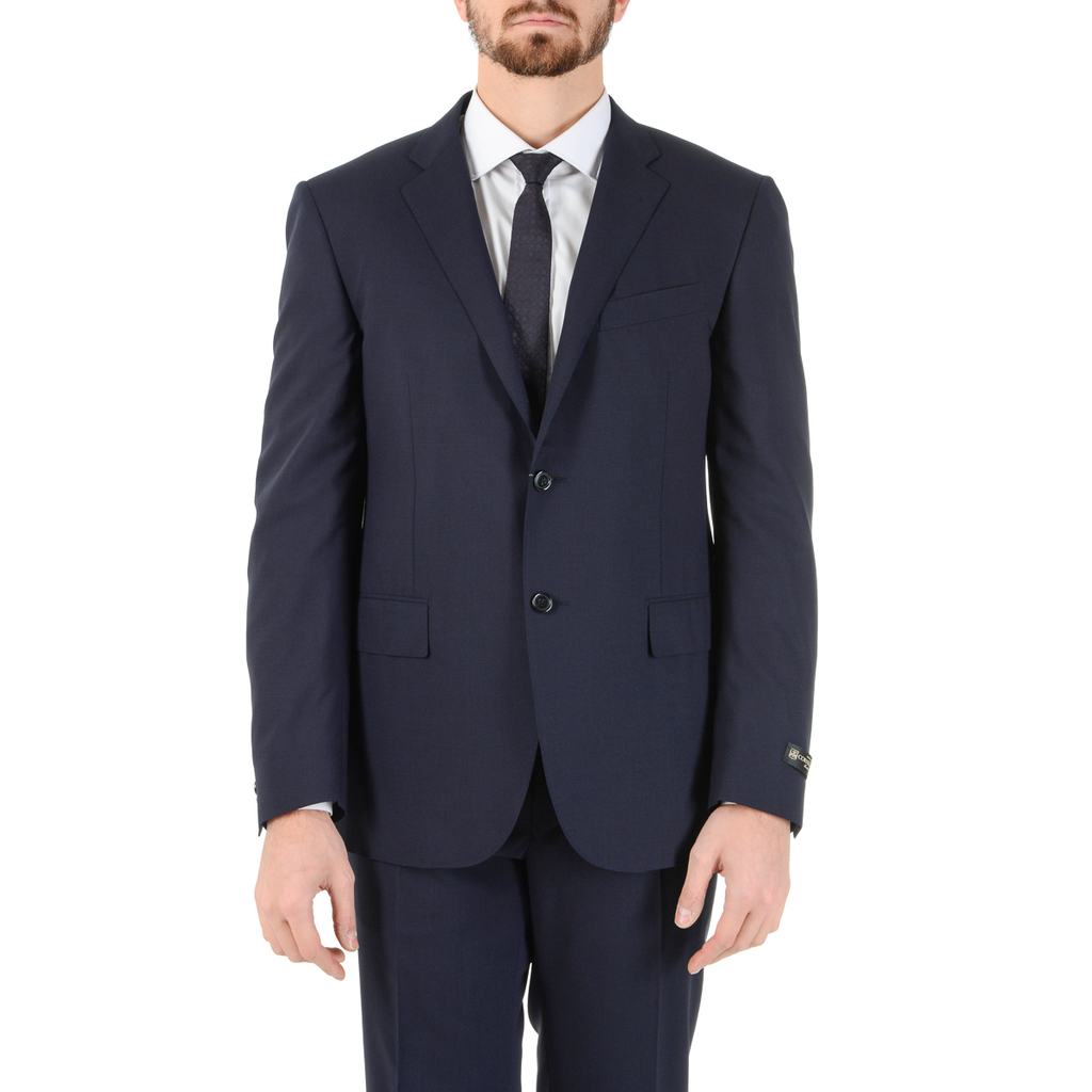 Traje Corneliani para hombre, manga larga, azul oscuro, talla Super 140