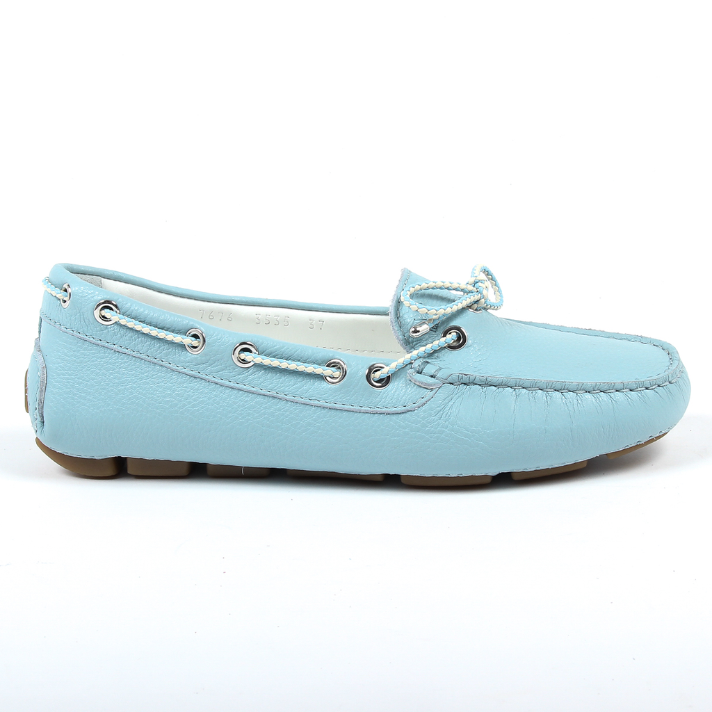 Mocasín V 1969 Italia para mujer azul claro EMILIA