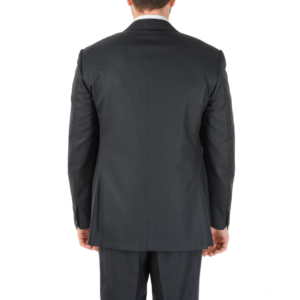 Corneliani Mens Suit Long Sleeves Dark Grey Super 160's