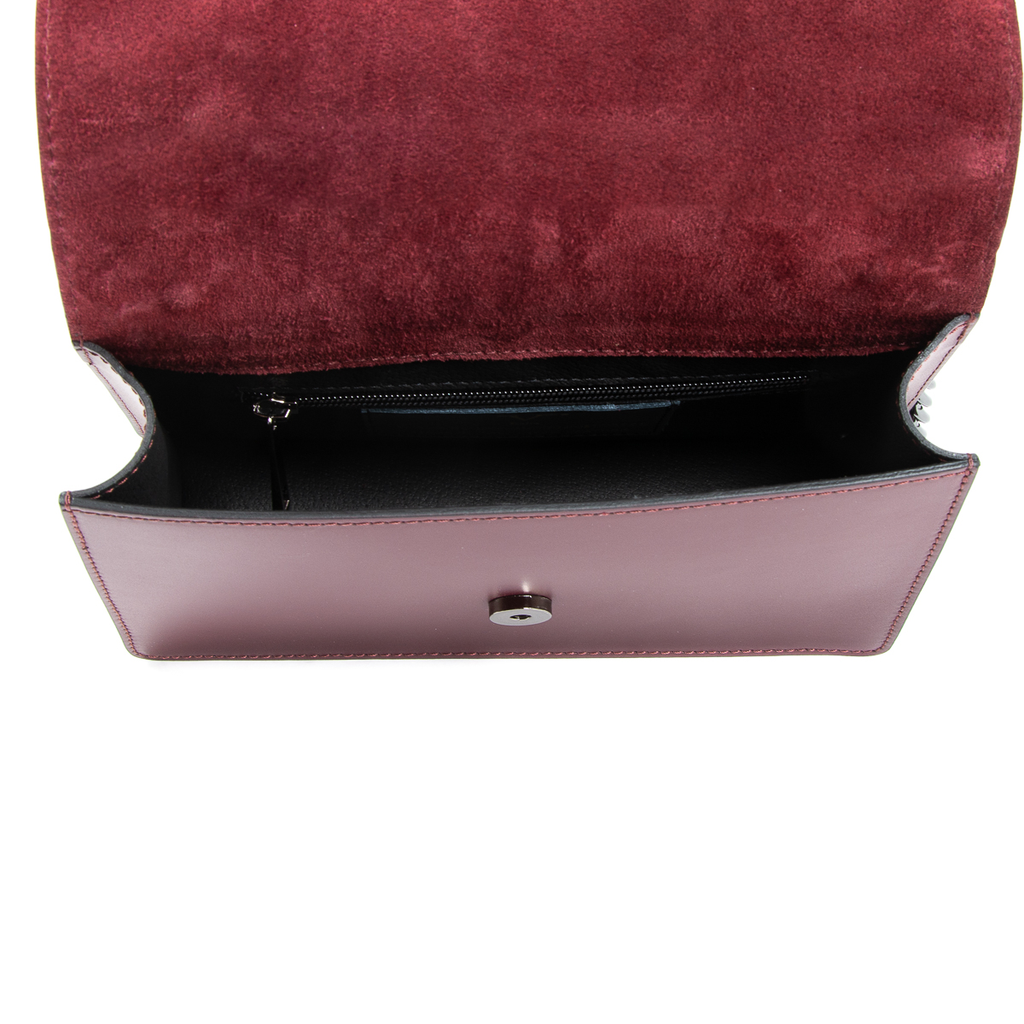V 1969 Italia Bolso de mano para mujer Burdeos DIADEMA