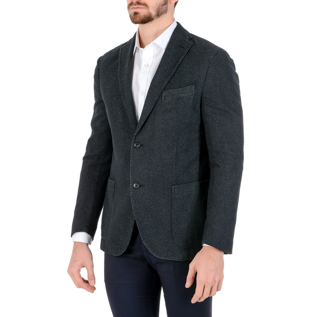 Chaqueta Boglioli Milano para hombre, manga larga, gris oscuro