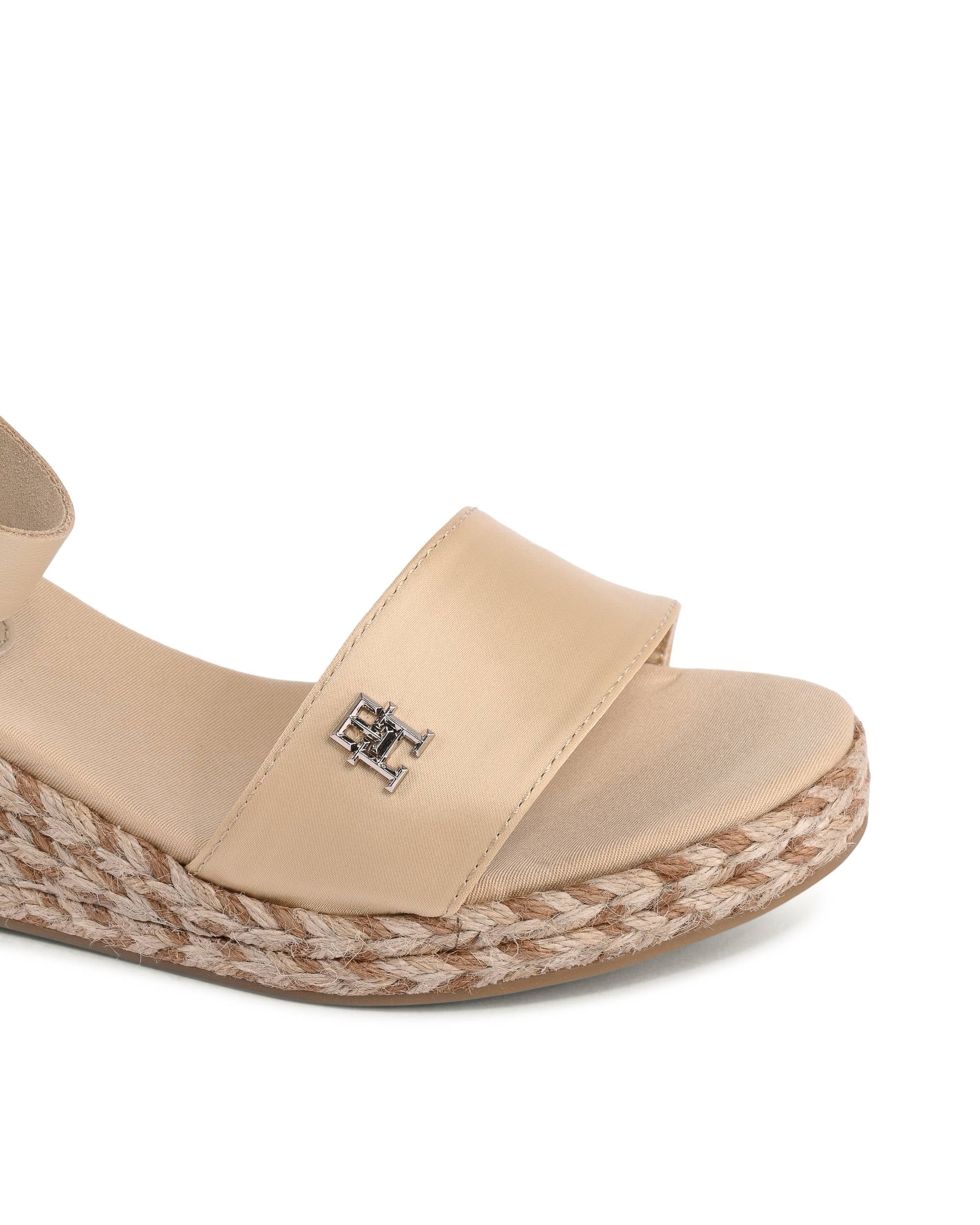 Tommy Hilfiger - Sandalias de cuña para mujer, color beige, FW0FW07913ACR
