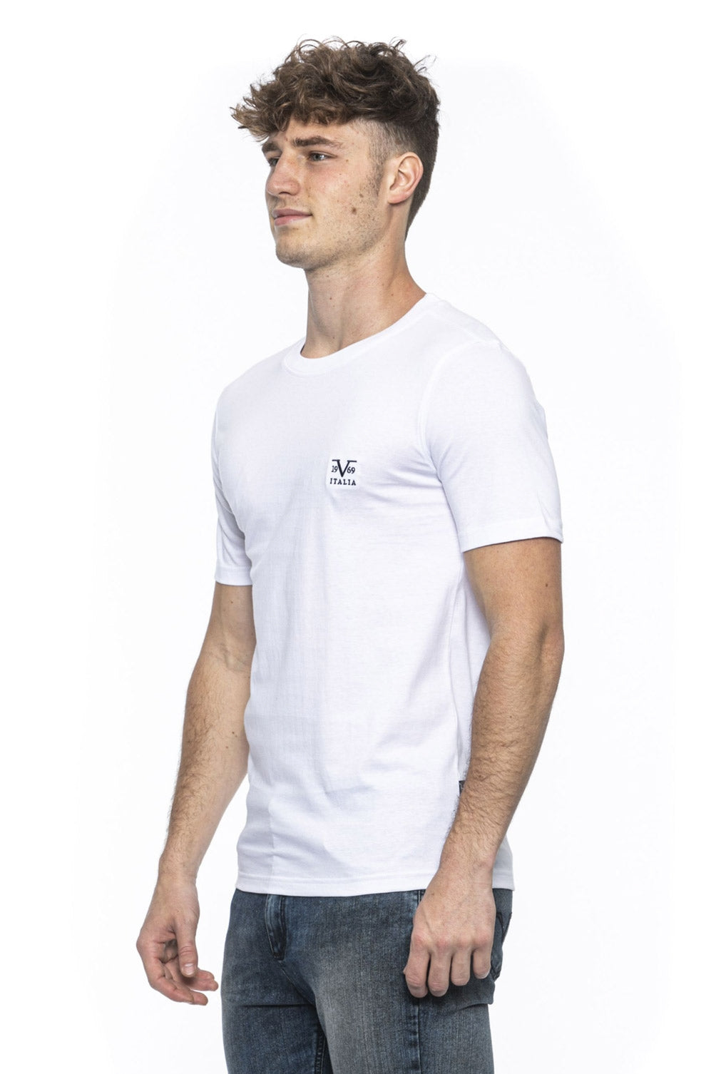 Camiseta blanca para hombre 19V69 Italia ERIC WHITE