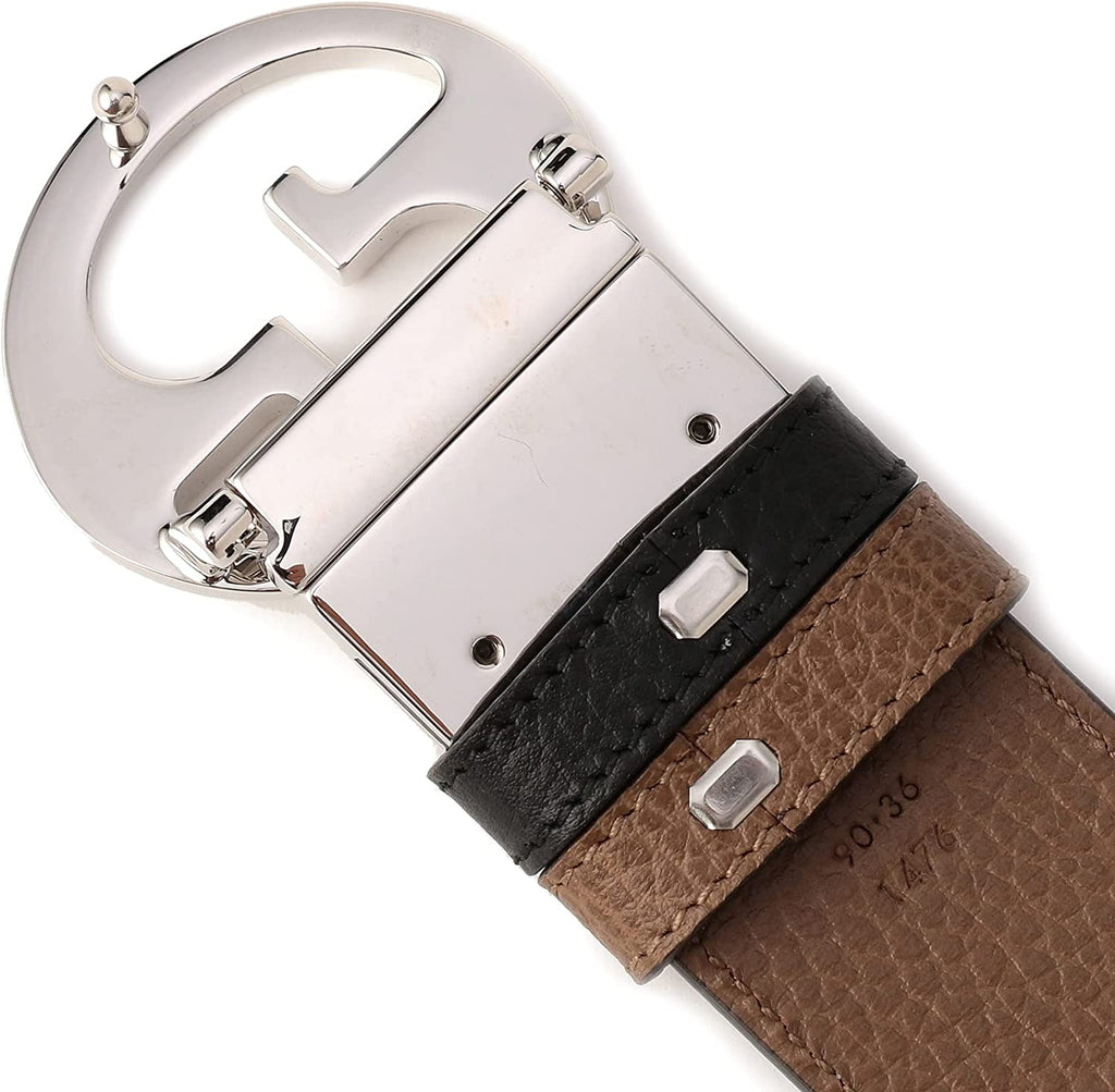 Cinturón reversible de cuero para hombre Gucci, color negro y marrón claro