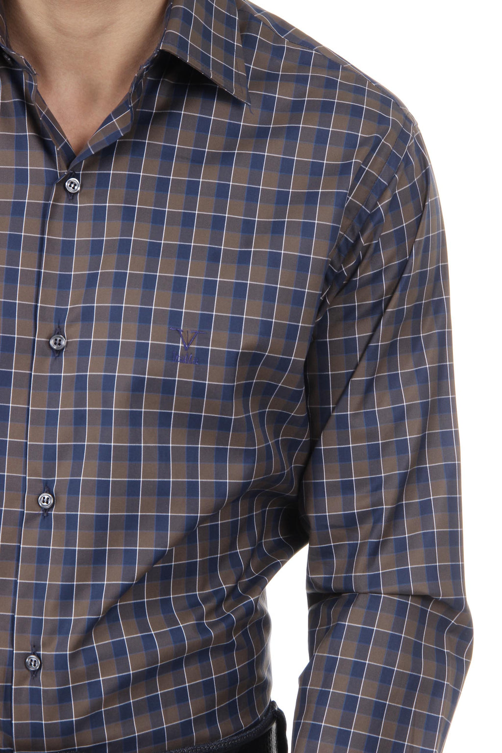 Camisa clásica moderna de corte italiano para hombre V 1969, talla 377 VAR. 031