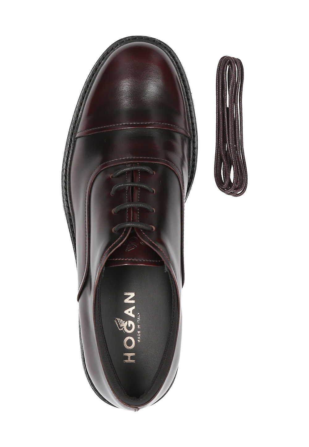 Hogan Mens Lace Up Shoe Dark Red HXM2170O90077AP0946