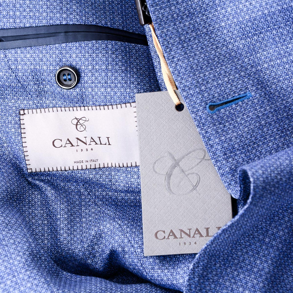 Chaqueta Canali para hombre de manga larga azul