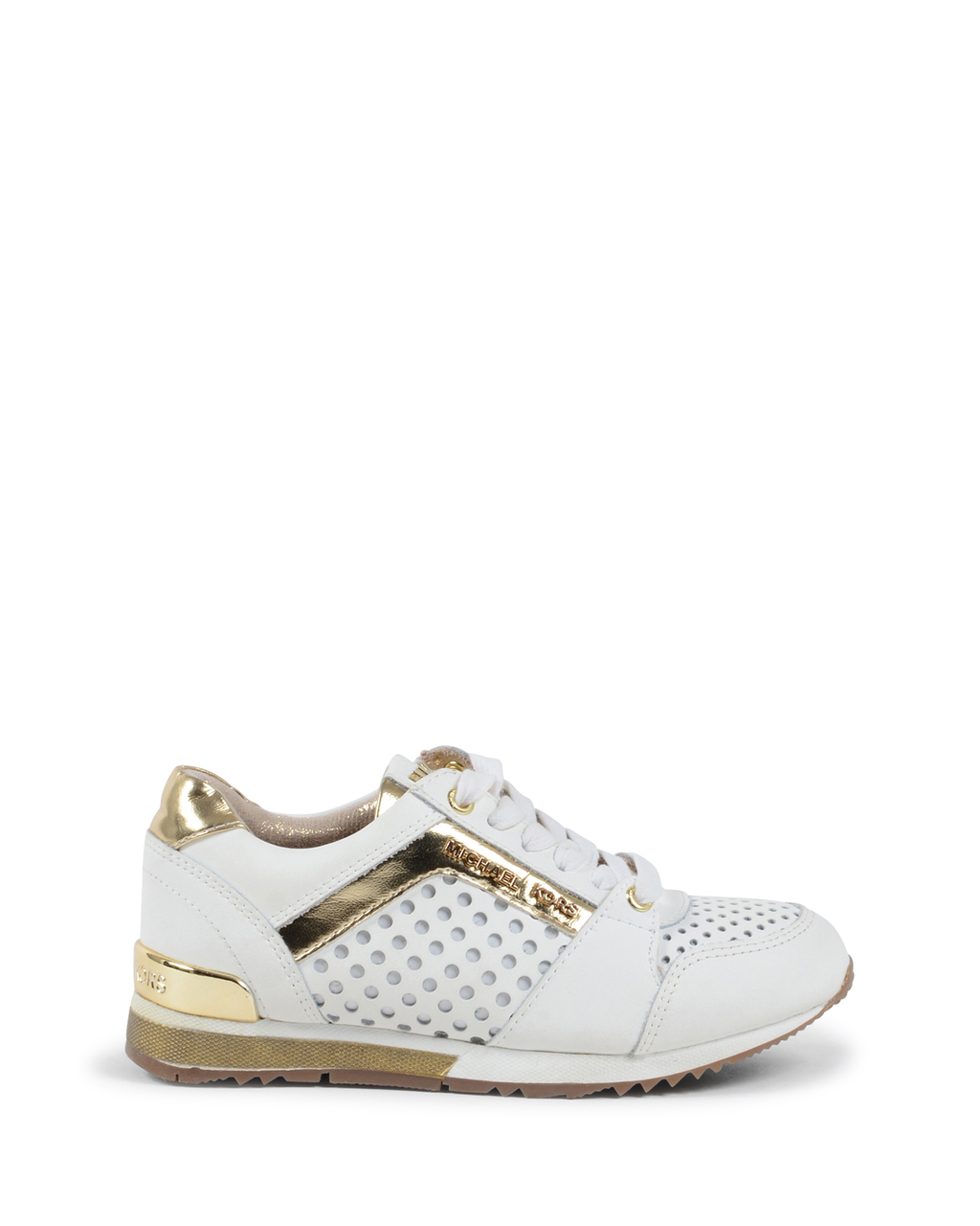 Zapatillas Michael Kors para niña blancas ZIA ALLIE SAY ORO BLANCO