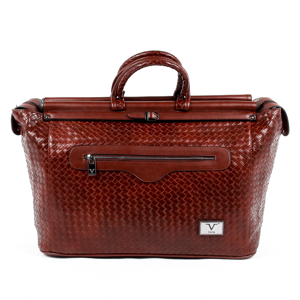 Bolso de mano para hombre V 1969 Italia rojo oscuro GARY
