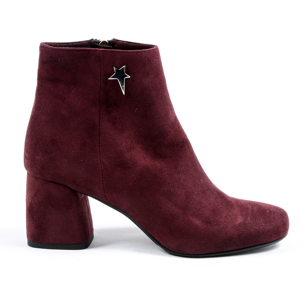 Andrew Charles Womens Heeled Ankle Boot Bordeaux DOLLY