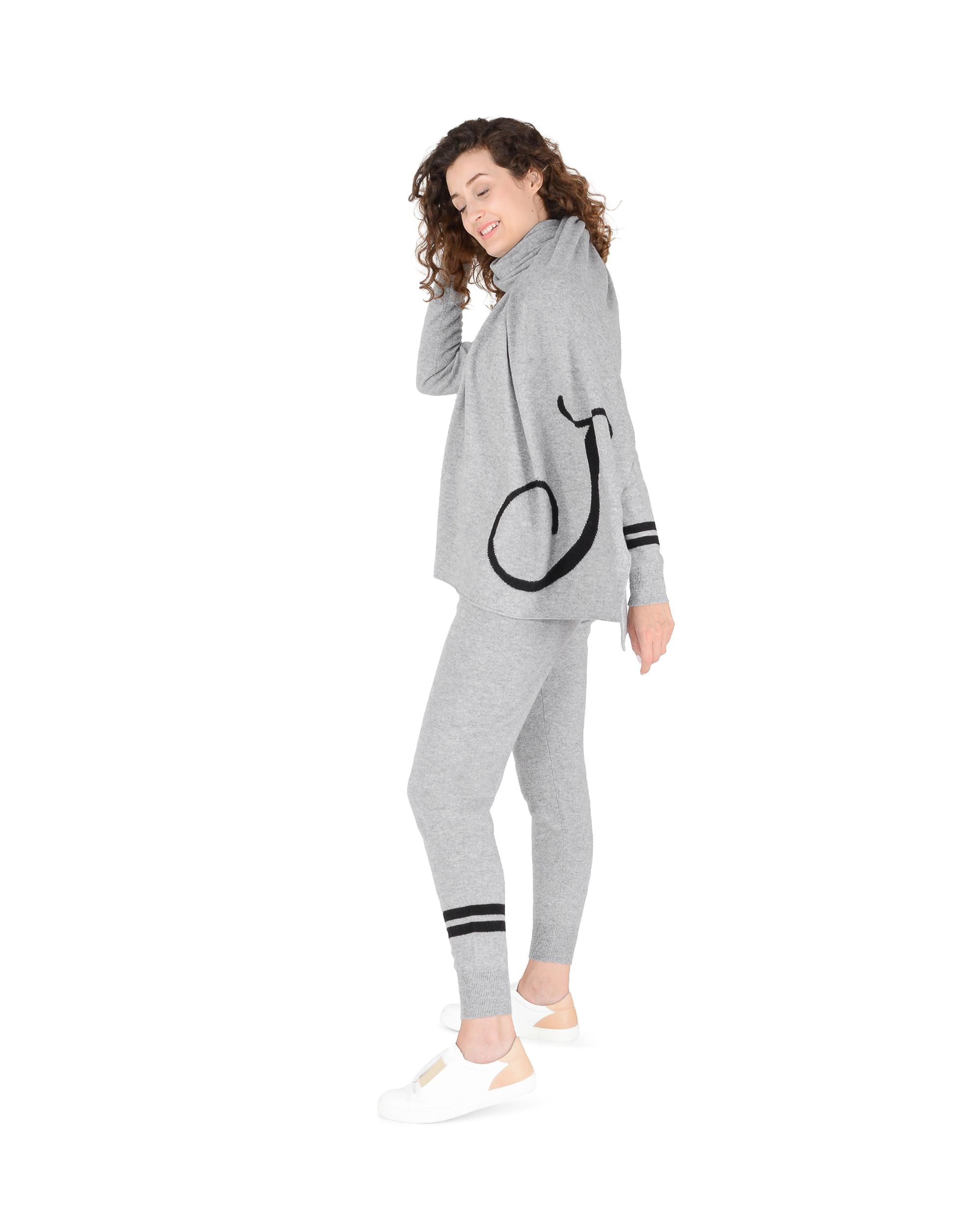 Bufanda con monograma de Dee Ocleppo DEAN VILLAGE GREY J