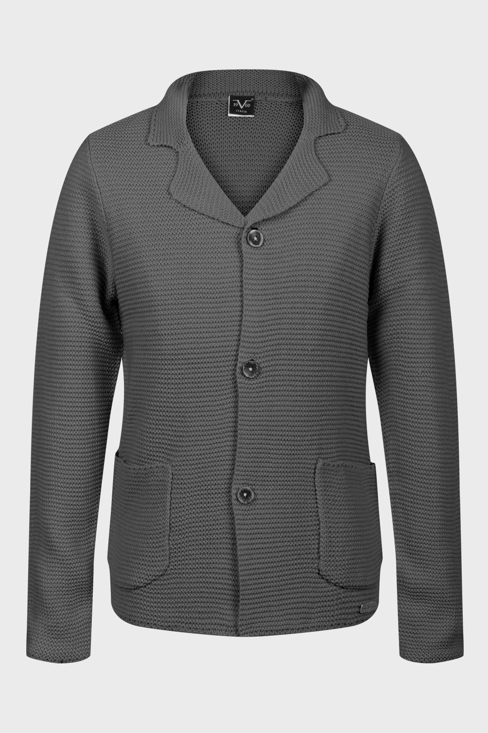 19V69 Italia Cárdigan para hombre gris JOEY GRIS OSCURO