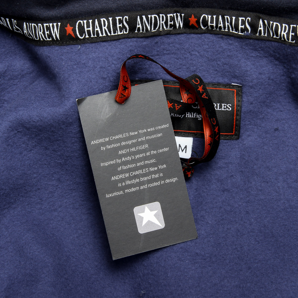 Sudadera con capucha Andrew Charles para hombre con cremallera, manga larga, cuello redondo, azul FELA
